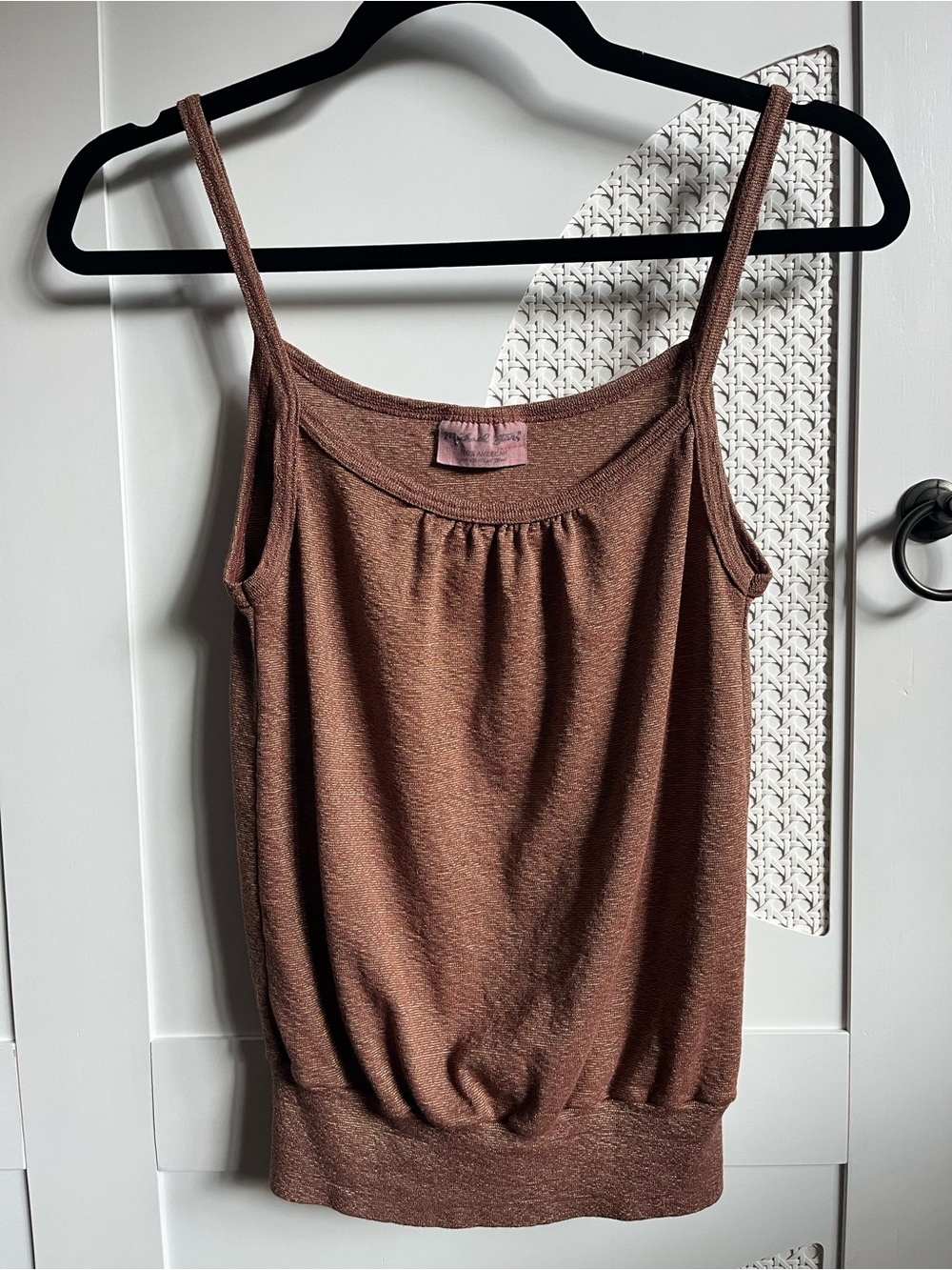 Michael Stars Brown Shimmer Tank Top OS